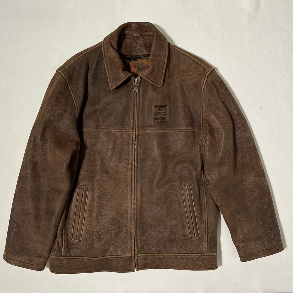 FORD BUILT TOUGH Men’s Leather Jacket by Canada Genuine Sportswear